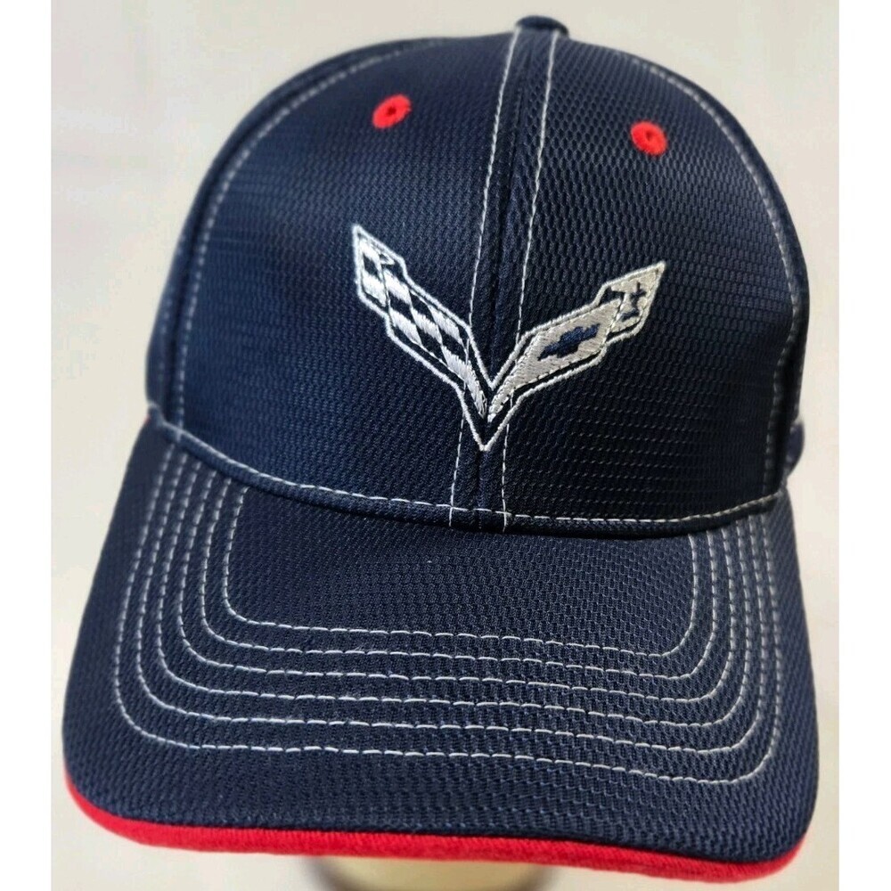 Corvette Stingray Blue Mesh Adjustable Baseball Hat Cap